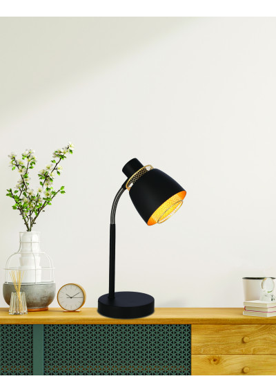 Aleksandria table lamp 1xE14 black / gold 19 cm - product image 1