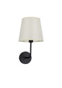 Pasteri wall light 1xE14 matt black, abażur beige 23 cm