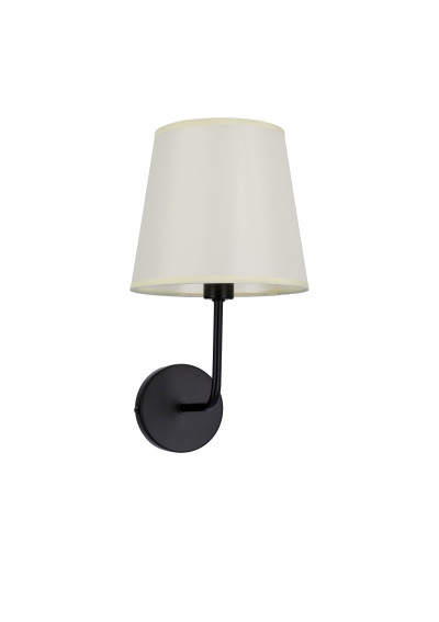 Pasteri wall light 1xE14 matt black, abażur beige 23 cm