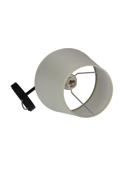 Lampa ścienna Pasteri 1xE14 czarny matowy, abażur beżowy 23 cm - zdjęcie produktu 3