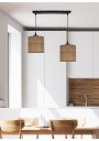 Legno pendant light 2xE27 black / orzechowy 36 cm - product image 1
