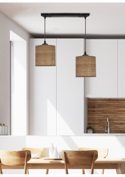 Legno pendant light 2xE27 black / orzechowy 36 cm - product image 1