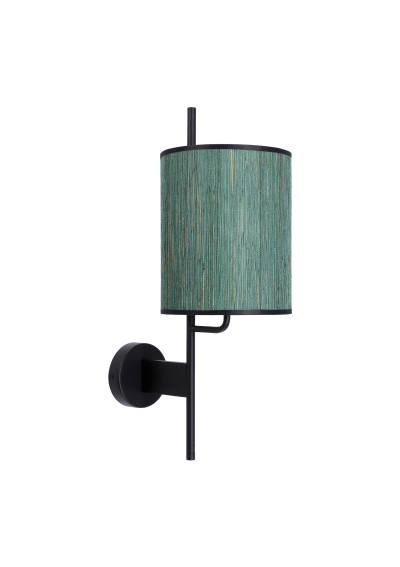 Lampa ścienna Bendi 1xE27 czarny + zielony 31 cm