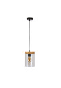 Wels ceiling light black / drewniany 12 cm