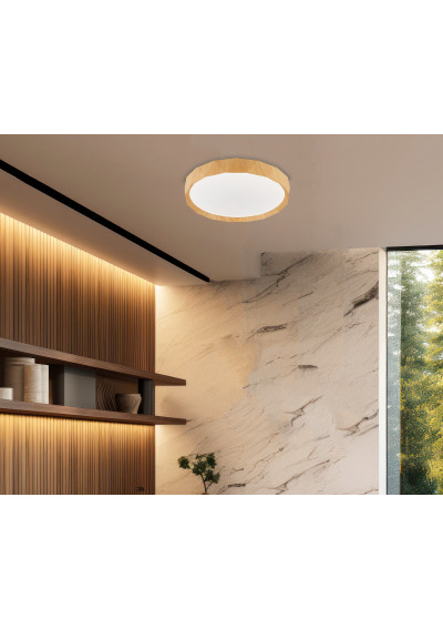 Cadix ceiling light 24 W LED 4000 K white / drewniany 38,5 cm - product image 1