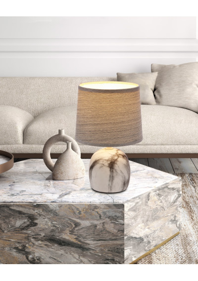 Adelina table lamp 1xE14 marmur / grey 16,5 cm - product image 1