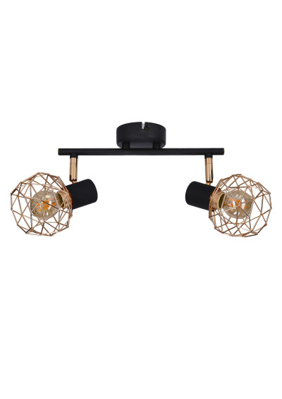 Lampa sufitowa Acrobat 2xE14 czarny + miedziany 40 cm