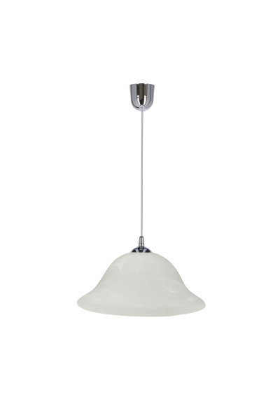 Vera pendant light 1xE27 chromee / alabastrowy 25 cm