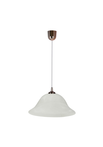 Lampa wisząca Vera 1xE27 miedziany + alabastrowy 25 cm