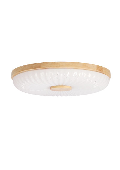 Plafon Tart 24 W LED 4000 K biały + drewniany 38 cm
