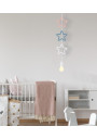 Single pendant light 1xE27 white/blue/pink 11,5 cm