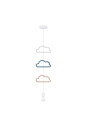 Single pendant light 1xE27 pink/blue/white 15,5 cm