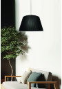 Lampa wisząca Notizia 1xE27 satynowy, abażur czarny 37 cm - zdjęcie produktu 1