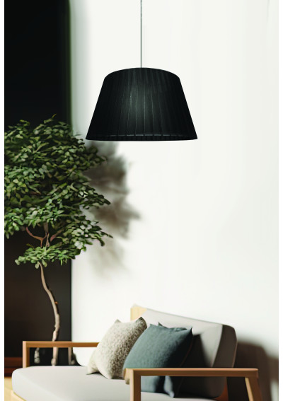 Notizia pendant light 1xE27 satynowy, abażur black 37 cm - product image 1