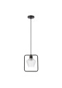 Lampa wisząca Niko 1xE27 czarny + bezbarwny 20 cm
