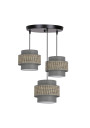 Luccia pendant light 3xE27 black, grafitowy/ szaro-beige 45 cm