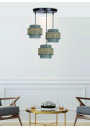 Luccia pendant light 3xE27 black, grafitowy/ szaro-beige 45 cm - product image 1