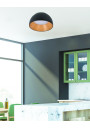 Plafon Liguria 18 W LED 4000 K czarny + bialy + drewniany 35 cm - zdjęcie produktu 1