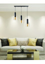 Lampa wisząca Isar 3xE27 czarny+bursztynowy 68 cm - zdjęcie produktu 1
