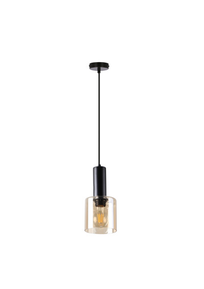 Isar pendant light 1xE27 black/bursztynowy 12 cm