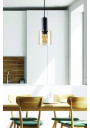 Isar pendant light 1xE27 black/bursztynowy 12 cm - product image 1