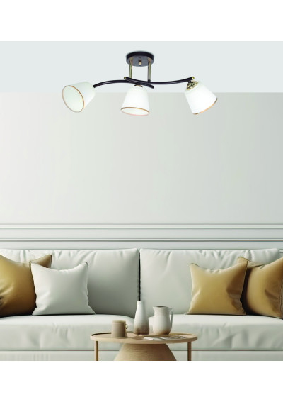 Greco ceiling light 3xE27 brunatny/gold 63 cm