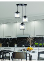 Glassia pendant light 3xE27 black, kryształki bezbarwne 35 cm - product image 1