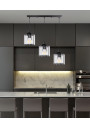 Lampa wisząca Glassia 3xE27 czarny, kryształki bezbarwne 66 cm - zdjęcie produktu 1