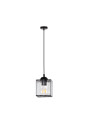 Glassia pendant light 1xE27 black, kryształki bezbarwne 12 cm