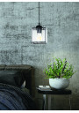 Lampa wisząca Glassia 1xE27 czarny, kryształki bezbarwne 12 cm - zdjęcie produktu 1