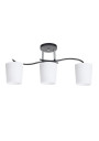 Esnyr ceiling light 3xE27 chromee/white/black 58 cm