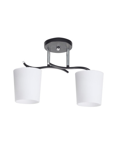 Lampa sufitowa Esnyr 2xE27 chromowy+czarny+biały 37 cm