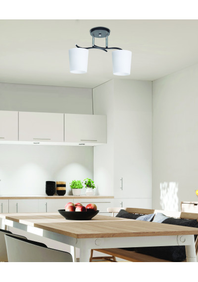 Esnyr ceiling light 2xE27 chromee/black/white 37 cm - product image 1