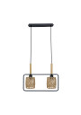 Lampa wisząca Crown 2xE27 czarny + beżowy 50 cm