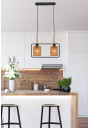 Lampa wisząca Crown 2xE27 czarny + beżowy 50 cm - zdjęcie produktu 1