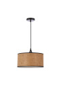 Lampa wisząca Anaka 1xE27 czarny + beżowy + brązowy 30 cm