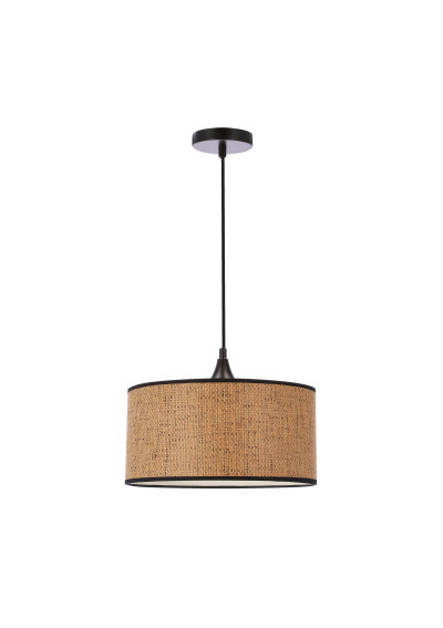 Anaka pendant light 1xE27 black / beige / brown 30 cm