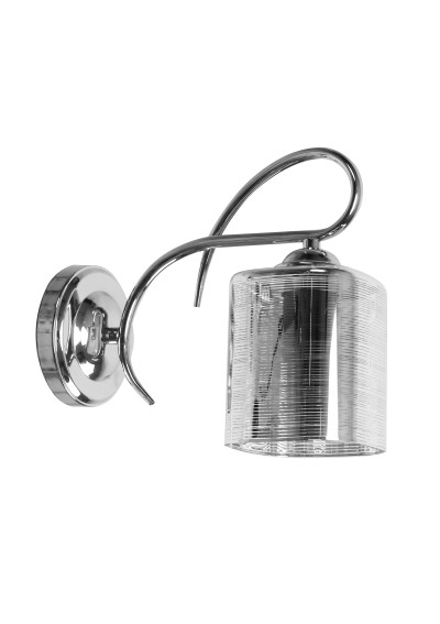Lampa ścienna Italo 1xE27 chromowy + srebrny 24 cm