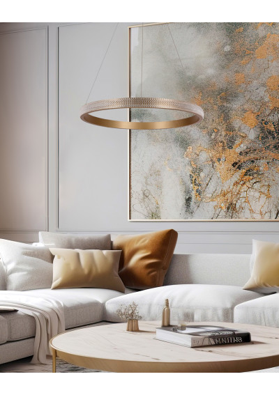 Hashim pendant light 34 W LED 4000 K gold 60 cm - product image 1