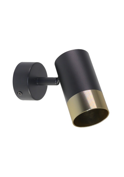 Tobi wall light 1xGU10 black / gold 16 cm