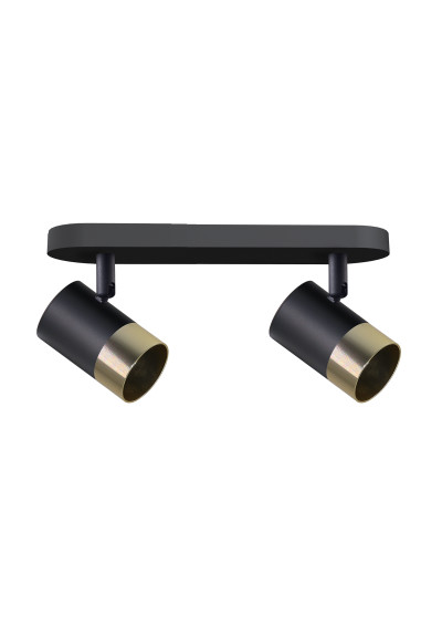 Tobi ceiling light 2xGU10 black / gold 34 cm
