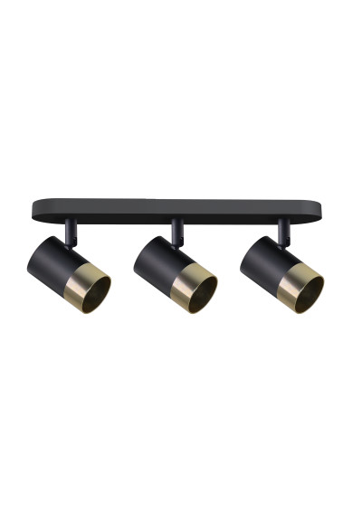 Tobi ceiling light 3xGU10 black / gold 44 cm