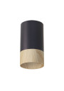 Lampa sufitowa Conti 1xGU10 czarny + drewniany 5,5 cm
