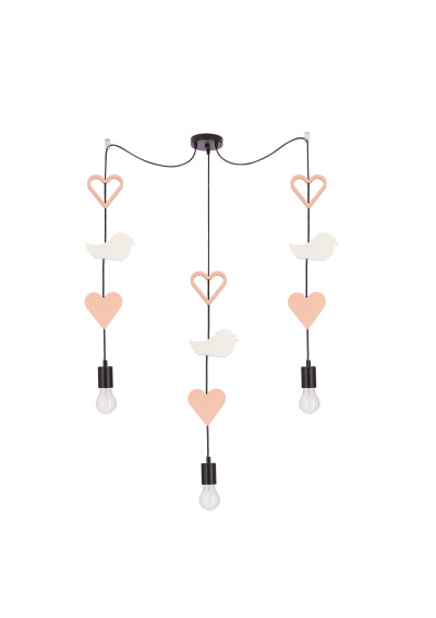 E27 pendant light 3xE27 black 100 cm