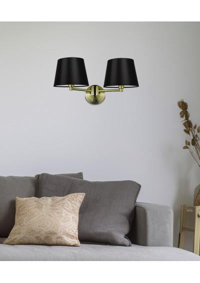 Ibis wall light E14 patynowy / black 48 cm - product image 1