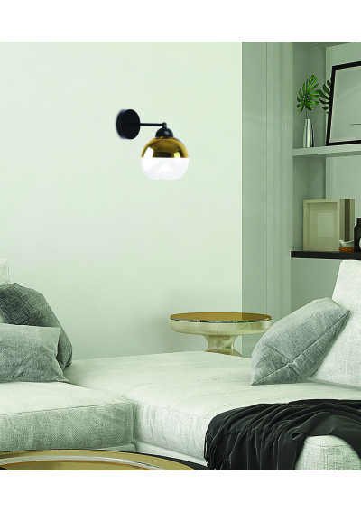 Contessa wall light 1xE27 czarno gold 24 cm - product image 1