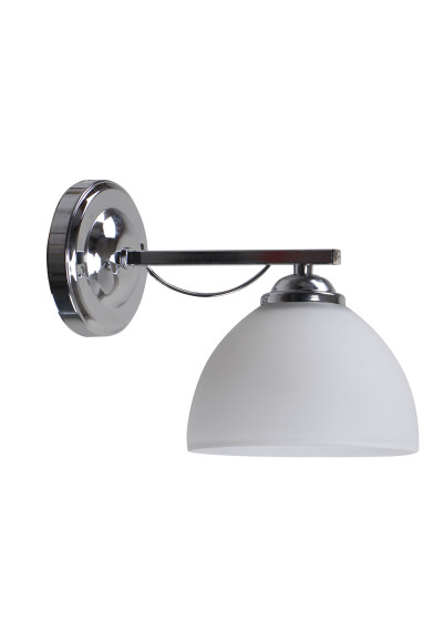 Lampa ścienna Filona 1xE27 chromowy + biały 24 cm