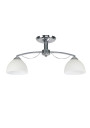 Lampa sufitowa Filona 2xE27 chromowy, klosz biały 55 cm