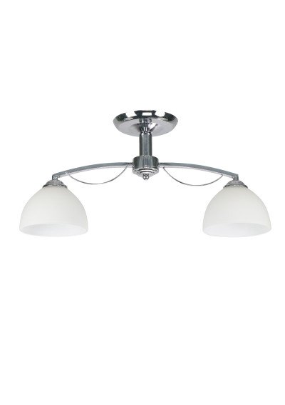 Filona ceiling light 2xE27 chromee, klosz white 55 cm