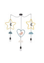 E27 pendant light 3xE27 black 100 cm